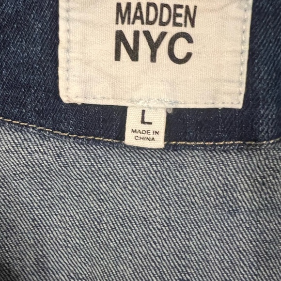 MADDEN NYC Denim Button-Up Vest - Picture 2 of 3